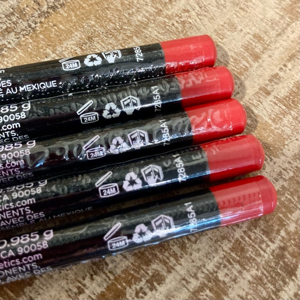 Bundle of 5 Jordana Lipliner Lip Liner Pencils #16 “Coral Flame” NOS SEALED - Picture 4 of 15